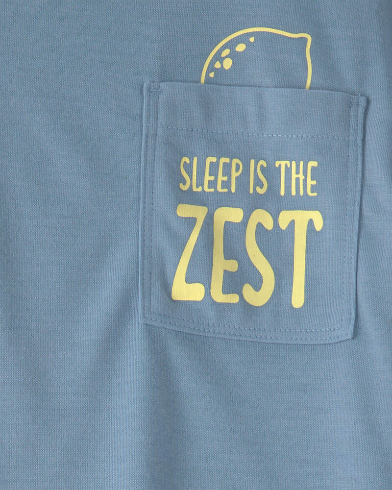 Toddler Boy Bird Loose Fit 2-Piece Pajama Set - Blue, image 2 of 3 slides