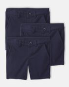 Toddler Girl 3-Pack Uniform Ponte Knit Shorts - Navy, image 1 of 4 slides