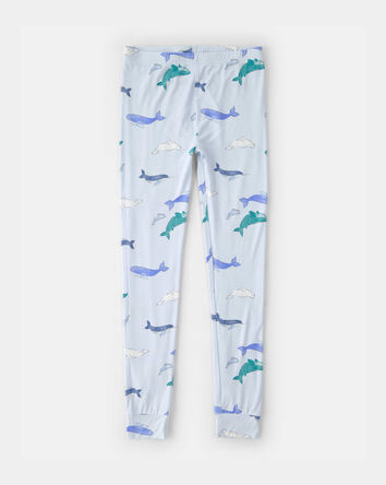 Boys Whale PurelySoft Short-Sleeve Snug Fit 2-Piece Pajama Set - Blue, 