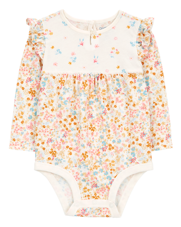Baby Floral-Print Long-Sleeve Bodysuit - Floral, 