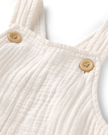 Baby Organic Cotton Gauze Shortalls, 