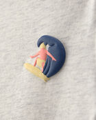 Toddler Boy Surfer Graphic Tee - Grey, image 2 of 4 slides