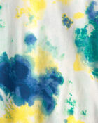Kids Tie Dye T-Shirt - Green/Yellow, image 2 of 3 slides