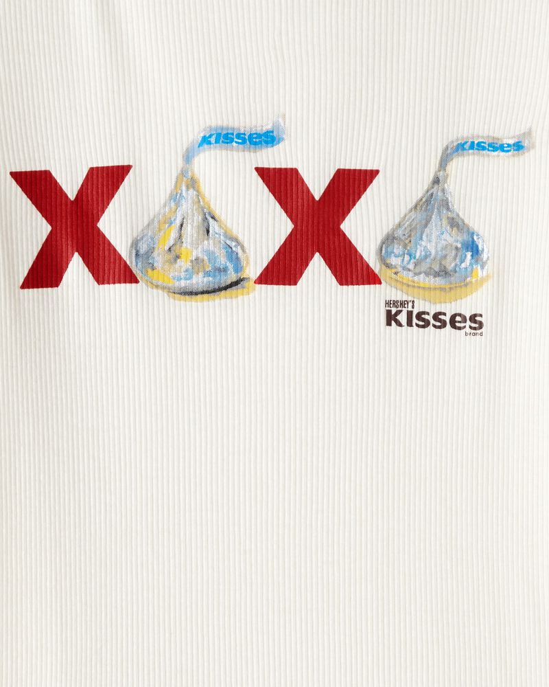 Girls Hershey Kisses XOXO Long-Sleeve Top - Cream, image 2 of 2 slides