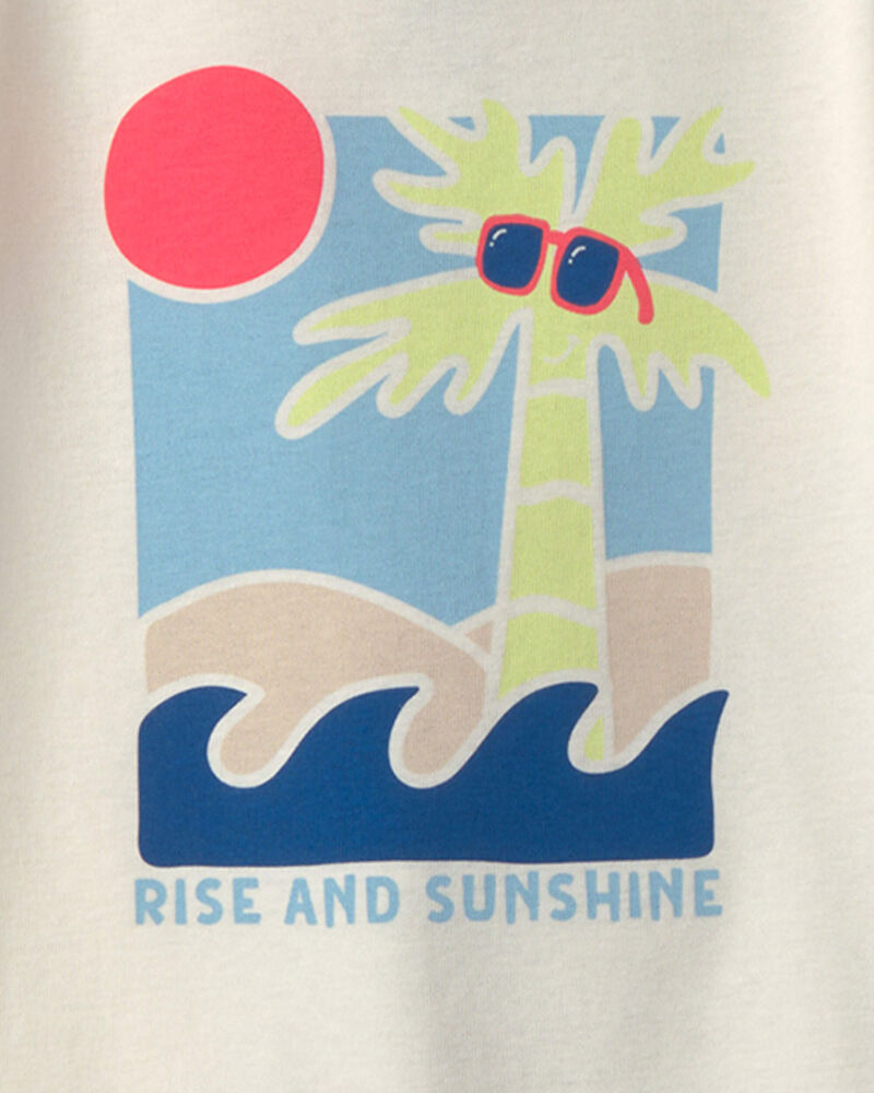 Toddler Boy Sunshine Beach 100% Cotton 4-Piece Pajama Set, image 2 of 4 slides