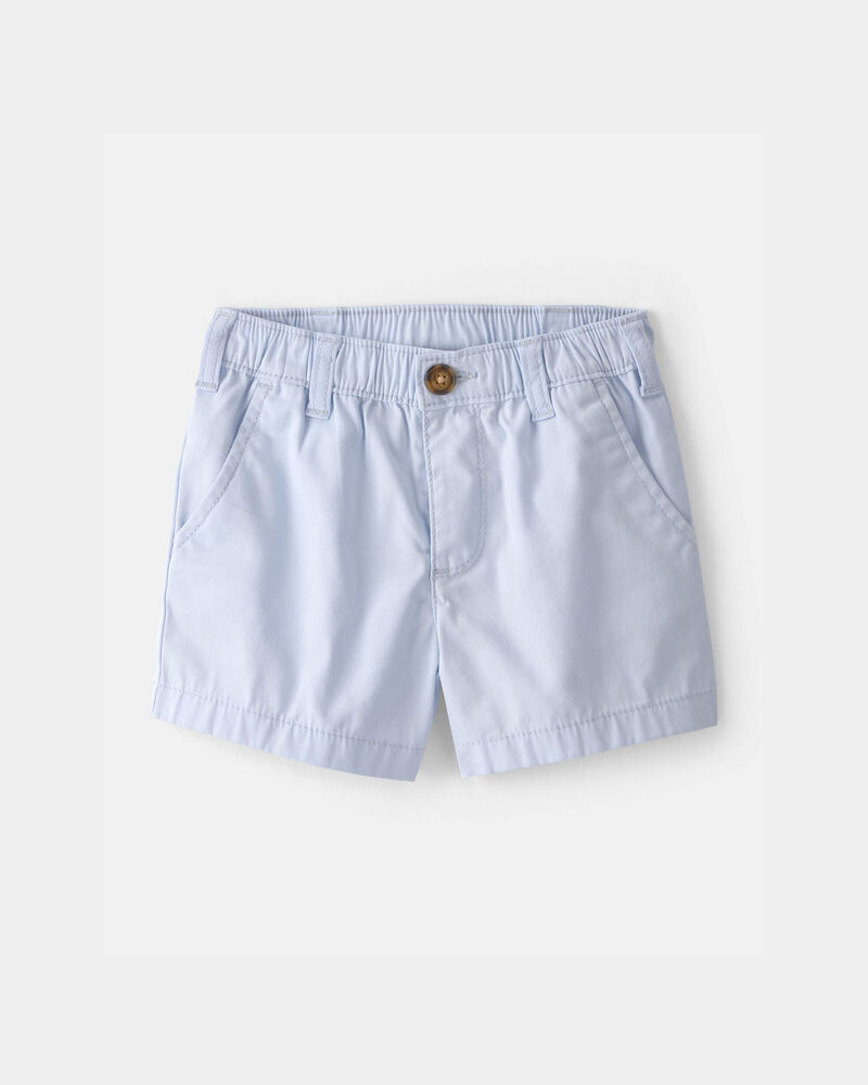 Toddler Boy 2-Piece Button-Down Shirt & Short Set - Blue, image 4 of 6 slides