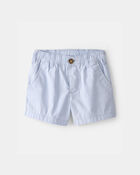 Toddler Boy 2-Piece Button-Down Shirt & Short Set - Blue, image 4 of 6 slides