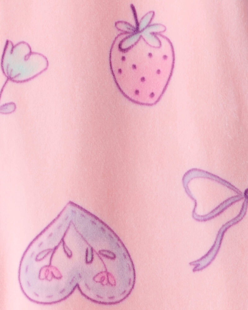 Toddler Girl Swan DreamPlush Snug Fit 1-Piece Pajamas - Pink, image 2 of 3 slides
