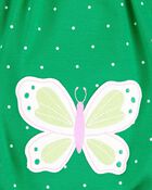 Baby Girl Butterfly Romper - Green, image 3 of 4 slides