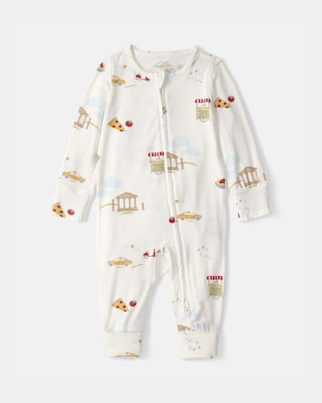 Baby Italy 2-Way Zip PurelySoft&trade; Sleep & Play Pajama - Cream, 
