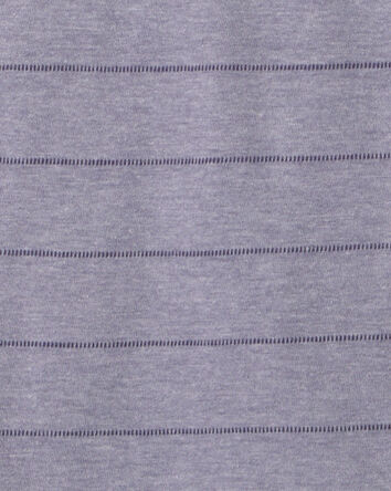 Boys Striped Henley T-Shirt - Dark Blue, 