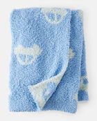 Car Print Stroller Blanket - Blue, image 1 of 2 slides