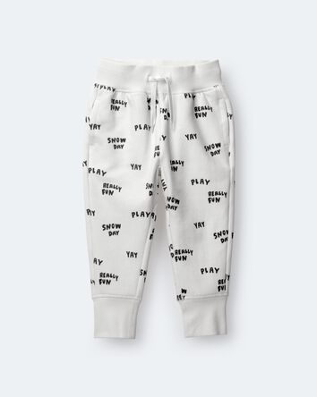 Toddler City Park&trade; Jogger Pant in Snow Day Print - Cream, 