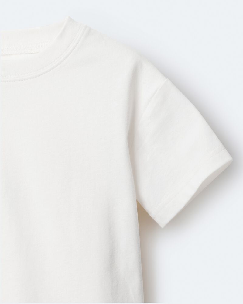 Toddler Short-Sleeve Relaxed Tee - Cream, image 6 of 6 slides