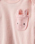 Baby 4-Piece Bunny Outfit Set - Pink/White, image 2 of 4 slides