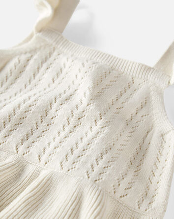 Baby Girl Organic Cotton Sweater Knit Bubble, 