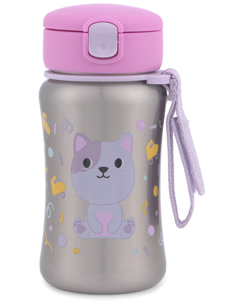 Besties Squad Stainless Steel Straw Bottle - Cat, image 1 of 3 slides