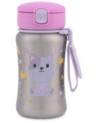 Besties Squad Stainless Steel Straw Bottle - Cat, image 1 of 3 slides