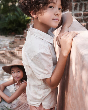 Boys 2-Piece Top & Short Set Made with Organic Cotton in Citrus Summer Print, 