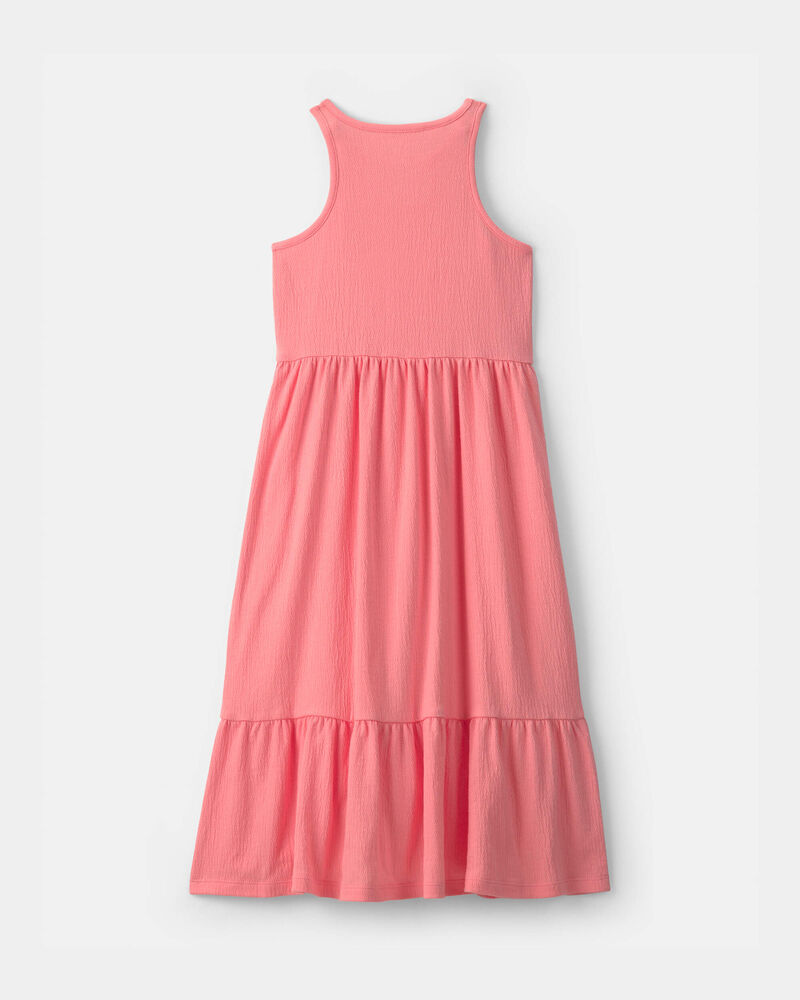 Girls Sleeveless Maxi Dress - Coral, image 2 of 4 slides