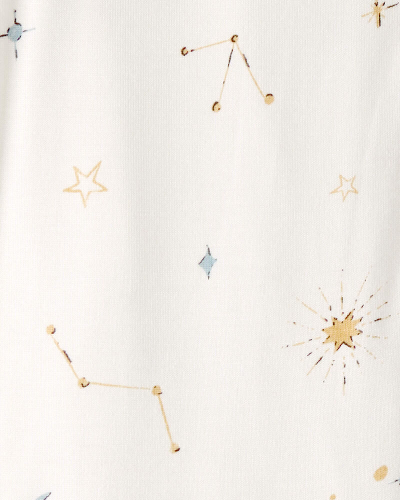 Baby Constellation PurelySoft 2-Way Zip 1-Piece Pajama - Cream, image 4 of 7 slides