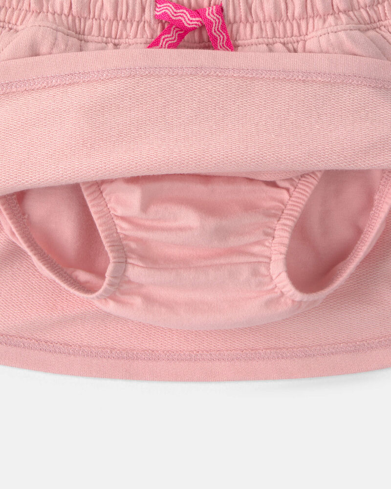 Baby Girl French Terry Skort - Pink, image 2 of 4 slides