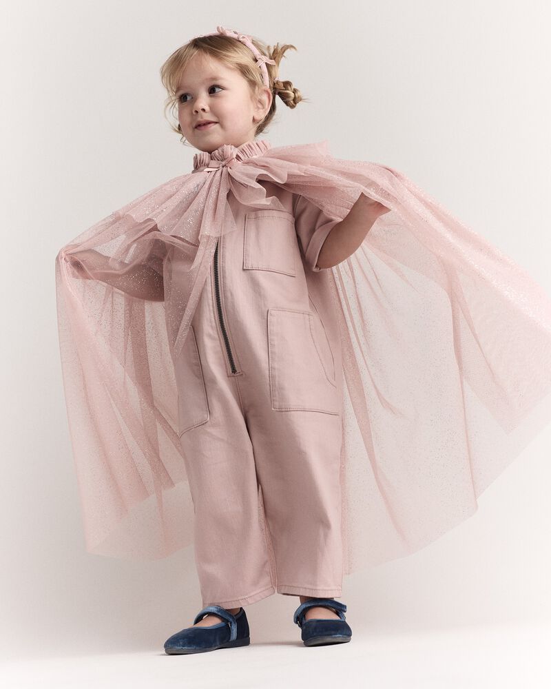 Toddler Girl Confetti Dress Up Cape - Light Pink, image 1 of 10 slides