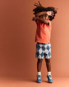 Toddler Boy Bermuda Shorts in Diamond Denim Print, image 5 of 7 slides