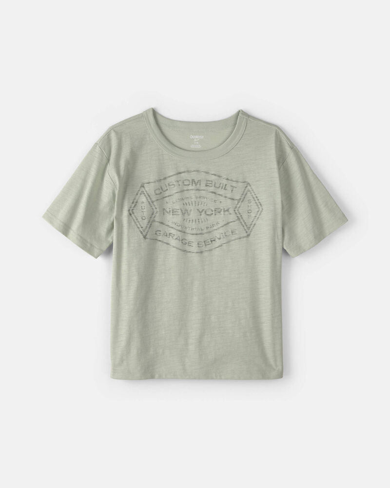 Boys 'New York' Graphic Tee - Green, image 1 of 3 slides