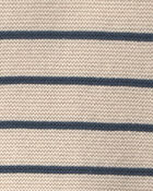 Baby Organic Cotton Knit Romper in Stripes, image 5 of 6 slides