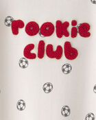 Baby 'Rookie Club' French Terry Jumpsuit - Ivory, image 3 of 4 slides