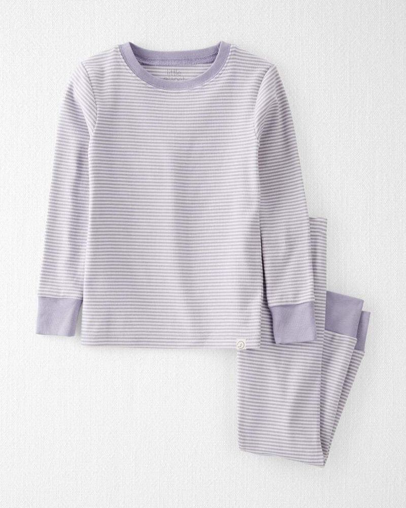 Toddler Girl Striped Organic Cotton Pajamas Set, image 1 of 4 slides