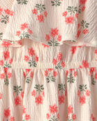 Toddler Girl Floral Ruffle Dress - Cream, image 3 of 4 slides