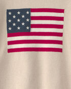 Kid Organic Cotton American Flag Knit Sweater, image 3 of 4 slides