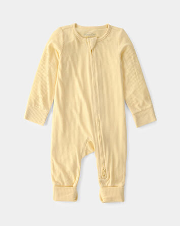 Baby 2-Way Zip PurelySoft Sleep & Play Pajama - Yellow, 
