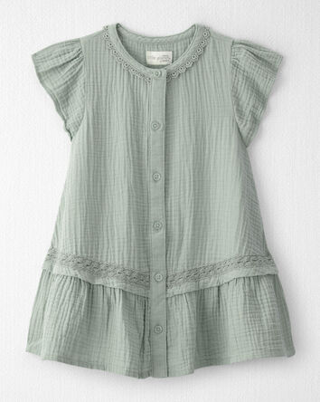 Toddler Girl Organic Cotton Gauze Dress, 