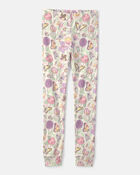 Girls Butterfly 100% Cotton Snug Fit 2-Piece Pajama Set - Cream, image 4 of 5 slides