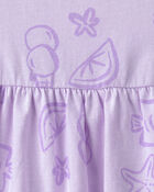 Baby Girl Sea Animal Sleeveless Dress - Purple, image 3 of 4 slides