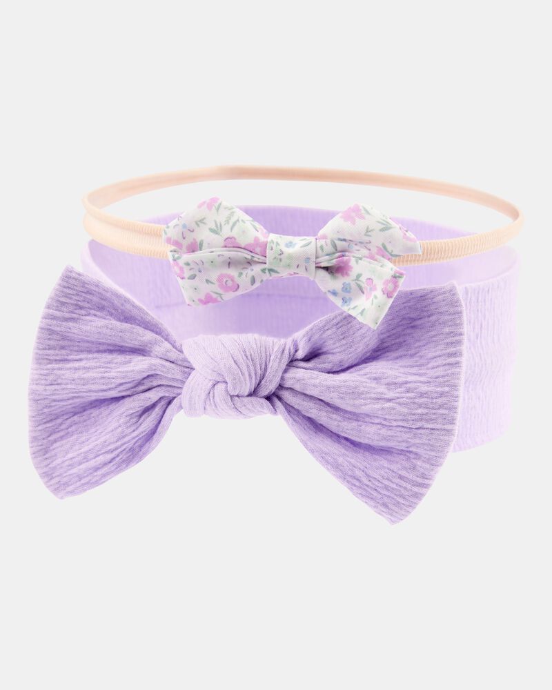 Baby Girl 2-Pack Headwraps - Purple, image 1 of 1 slides