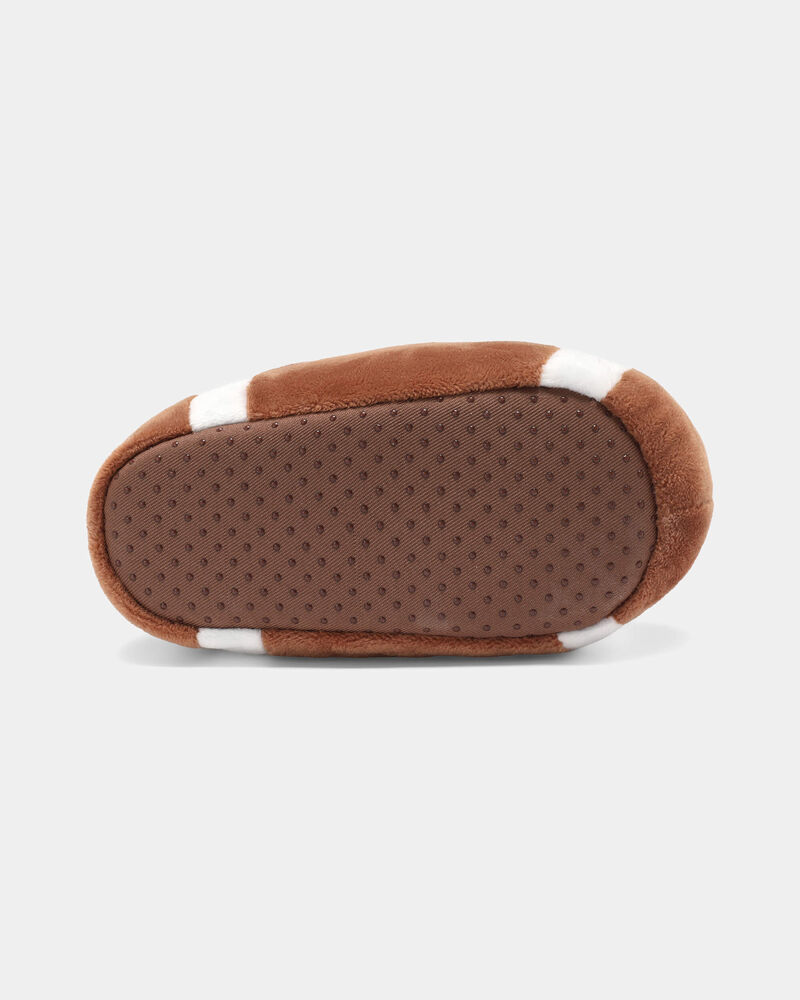 Boys Football Slippers - Brown, image 6 of 6 slides