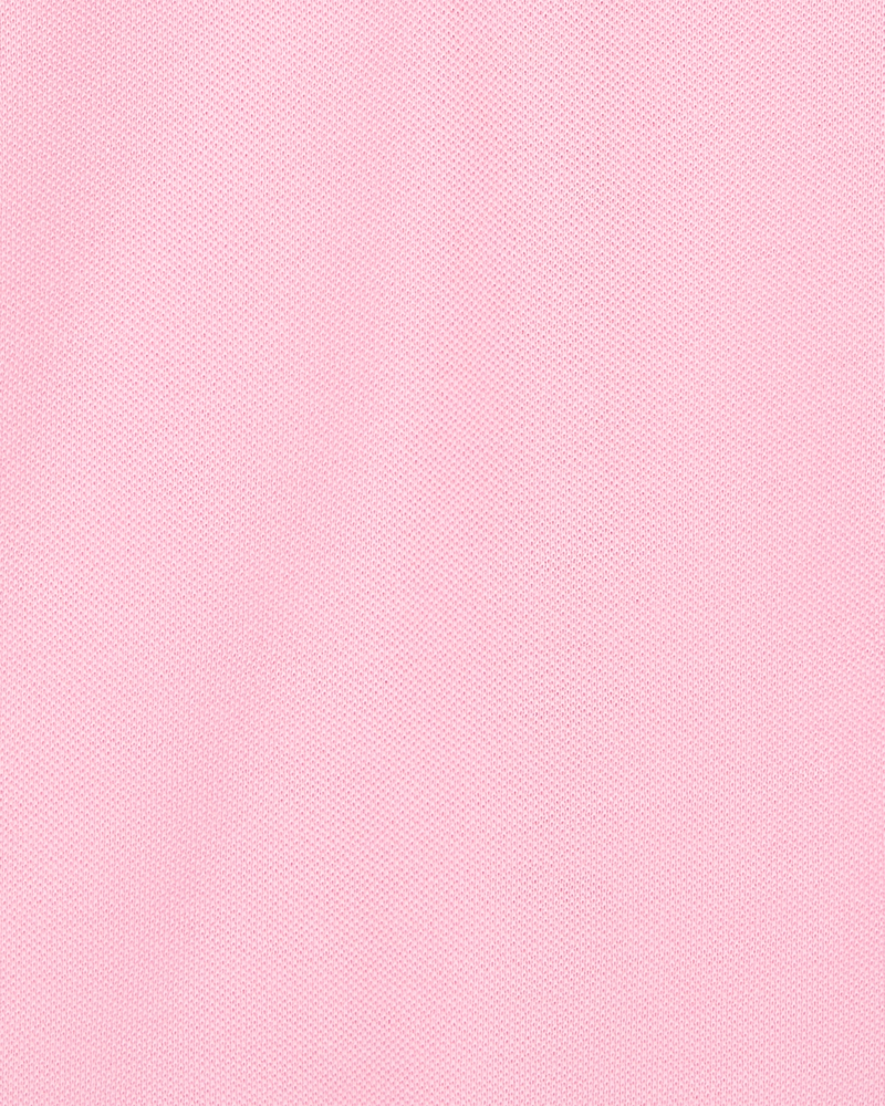 Girls Piqu&eacute; Polo Shirt - Pink, image 2 of 3 slides
