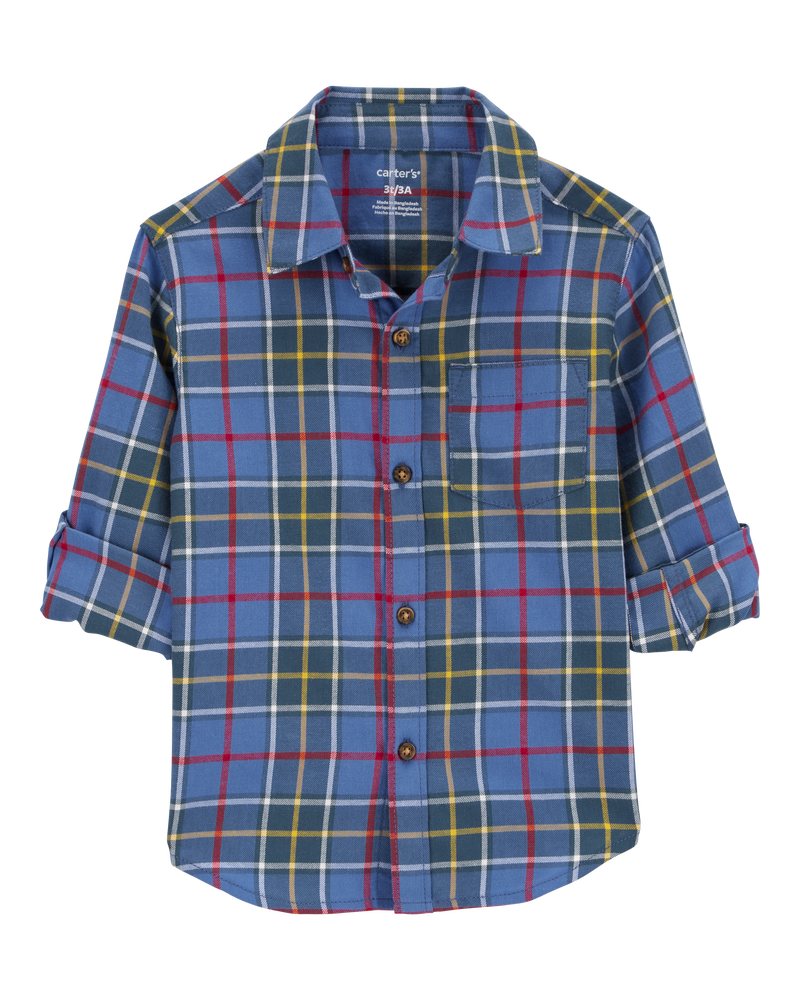 Toddler Boy Plaid Button-Front Shirt, image 2 of 4 slides