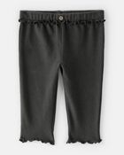 Baby Girl Flutter-Waist Pants - Black, image 1 of 4 slides