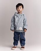 Toddler Hooded Rain Pullover - Pale Blue, image 1 of 7 slides