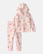 Baby Girl 2-Piece Floral OshKosh Logo Layering Set - Pink, image 1 of 7 slides