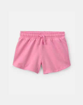 Girls French Terry Shorts - Pink, 