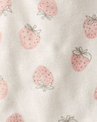 Baby Girl 2-Piece Top & Short Set Made with Organic Cotton in Strawberry Print, image 4 of 5 slides