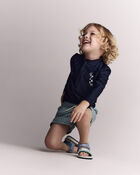 Toddler Boy 'Splish Splash' Half-Zip Long-Sleeve Rashguard - Navy, image 5 of 7 slides