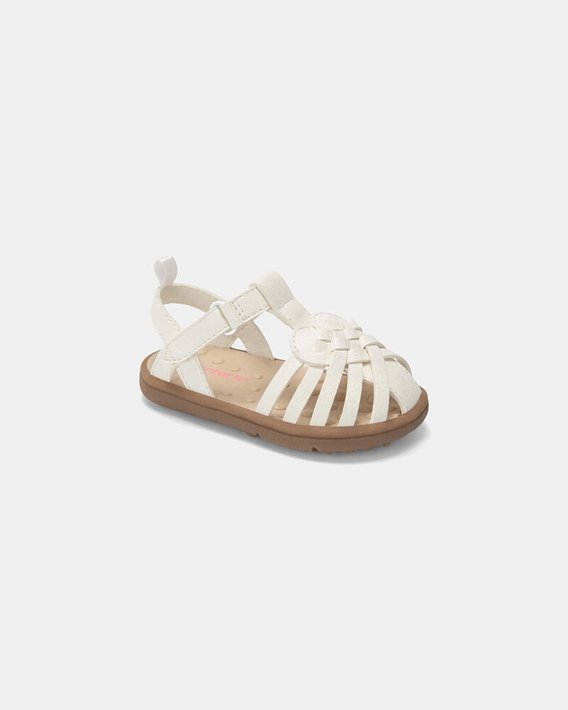 Baby Girl Every Step&reg; First Walker Sandals - White, image 1 of 6 slides