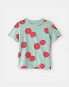 Toddler Tomato Tee - Green/Red, image 1 of 5 slides